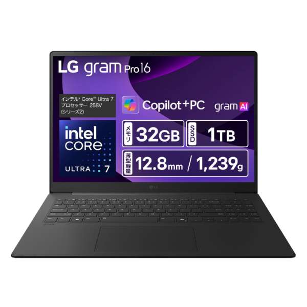 LG gram Pro 16 メタグレー 16Z90TS-GU89J　2025年2月モデル