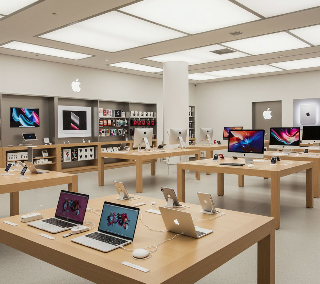 Apple製品が展示してある様子